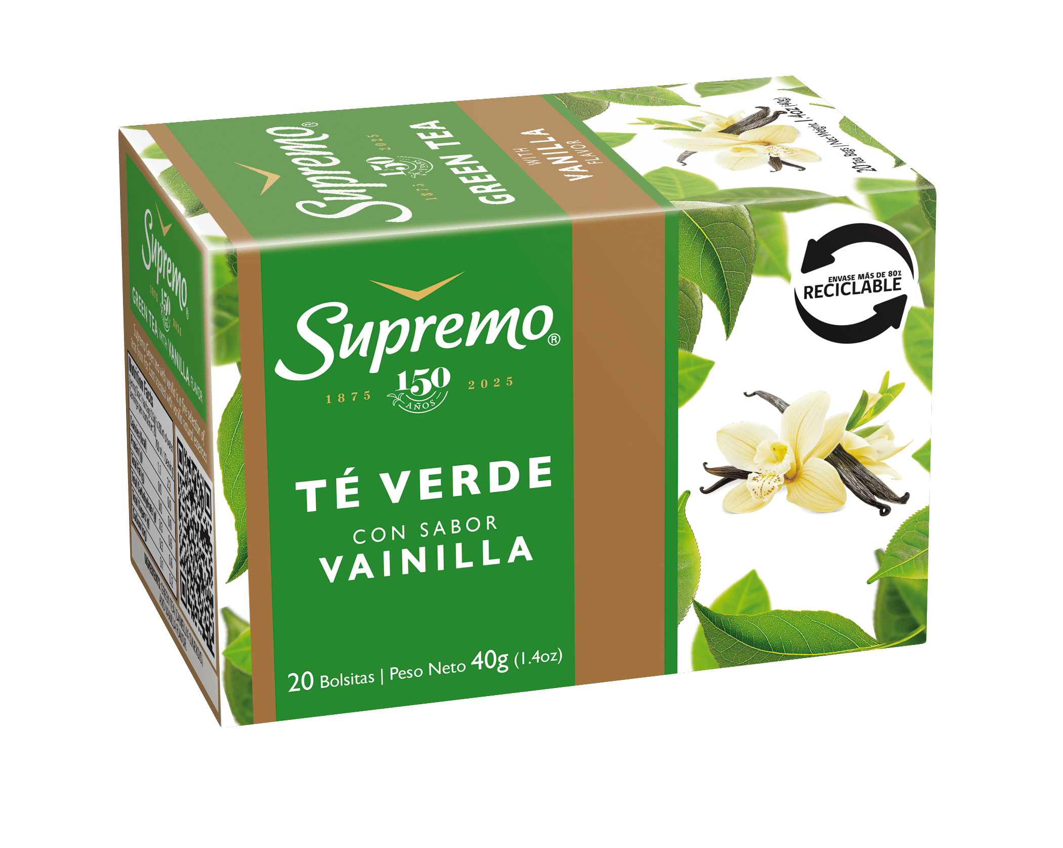 Té Verde con Vainilla 20 - Té Supremo
